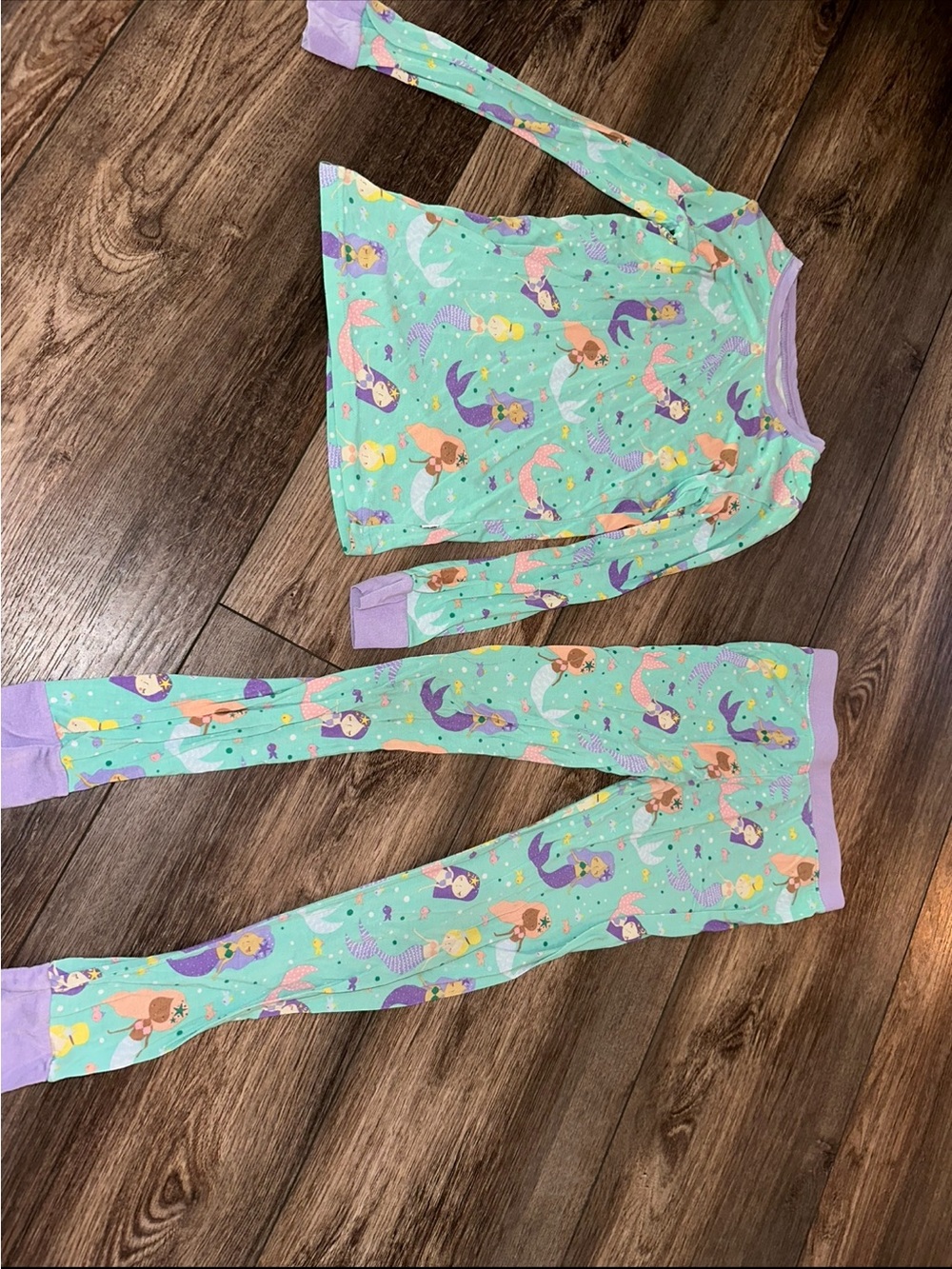 Little Sleepies Mermaid Magic Two Piece Long Sleeve Pajama Set Size 5/6